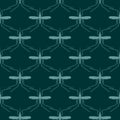 Seamless pattern. Vector abstract background. Mosquito silhouette icons