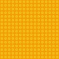 Seamless pattern vector background of a plastic building block close-up. Yellow flat background from the children's