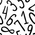 Seamless pattern - vector digits Royalty Free Stock Photo