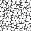 Seamless pattern. Vector illustration with flowers. Vintage floral print. Royalty Free Stock Photo