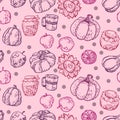 Seamless pattern in vector illustration Royalty Free Stock Photo