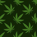 Medical marijuana, seamless pattern, gift wrapping paper