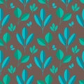 Seamless pattern of vector leaves