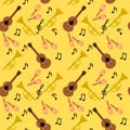 Seamless pattern vector of musical instruments Royalty Free Stock Photo