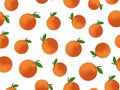 Seamless pattern vector orange fruit Royalty Free Stock Photo