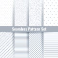 Seamless pattern vector set Royalty Free Stock Photo