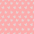 Seamless pattern vector of Tiny butterfly on pastel pink background. Royalty Free Stock Photo