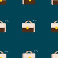 Seamless pattern vector of tiny leather lady bag Royalty Free Stock Photo