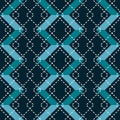 Seamless pattern of vertical zigzag and dotted lines