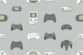Seamless pattern with Video games joystick