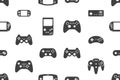 Seamless pattern with Video games joystick