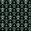 Seamless pattern with vintage floral motif Art Nouveau Royalty Free Stock Photo