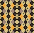 Seamless pattern Of Vintage Happy Halloween Tartan Texture with