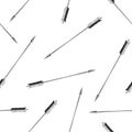 Seamless pattern of vintage monochrome detailed arrows. Vector illustration