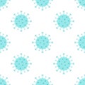 Seamless pattern with virus, flat vector illustration Royalty Free Stock Photo
