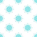 Seamless pattern with virus, flat vector illustration Royalty Free Stock Photo