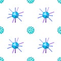 Seamless pattern with viruses Royalty Free Stock Photo