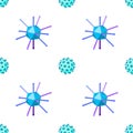 Seamless pattern with viruses Royalty Free Stock Photo