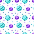 Seamless pattern with viruses Royalty Free Stock Photo