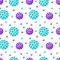 Seamless pattern with viruses Royalty Free Stock Photo