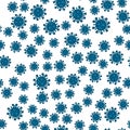 Seamless pattern with viruses. Coronavirus on a white background. Suitable for the design of medical packaging, clothing. Vector