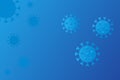 Coronavirus or covid 19 isolated on blue background Royalty Free Stock Photo