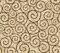 Seamless Pattern with Volutes in 4 colors