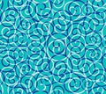 Seamless Pattern with Volutes in 4 colors