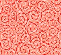 Seamless Pattern with Volutes in 4 colors