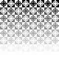 Black and white abstract tile mosaic. vector