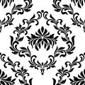 Seamless Pattern. Wallpaper In Vintage Style. Background Damask.