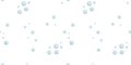 Seamless pattern with water bubbles, hand drawn repeating texture backdrop. Allover print on white Royalty Free Stock Photo