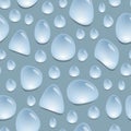 Seamless pattern with water drops, background with blue water spots, vector wallpaper Royalty Free Stock Photo