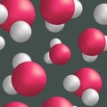 Seamless pattern water molecules Royalty Free Stock Photo