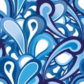 Seamless pattern - Water splat Royalty Free Stock Photo