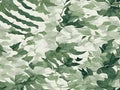 Seamless pattern with watercolor ferns and forest herbs