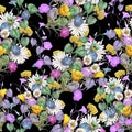 Seamless wildflowers pattern