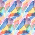 Seamless pattern of watercolor hand painting stains. Vector illustration created with custom brushes, not auto-tracing