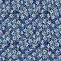 Seamless pattern, watercolor illustration, gentle blue clematis flowers