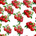 Seamless pattern with watercolor painted apples Royalty Free Stock Photo