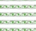 Seamless pattern watercolor sketch of cartoon banknotes in denominations of one hundred dollars per line to illustration finance,