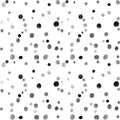 Seamless pattern with watercolor spots blobs stains points dots rounds circles. Abstract background and texture. Hand drawn, light