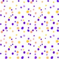 Seamless pattern with watercolor spots blobs stains points dots rounds circles. Abstract background and texture. Hand drawn, light