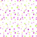 Seamless pattern with watercolor spots blobs stains points dots rounds circles. Abstract background and texture. Hand drawn, light