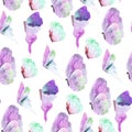 Seamless pattern watercolor spring or summer butterflies