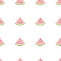 Seamless pattern watermelon slices