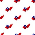 Seamless pattern with waving flag. Taiwan flag. Vector illustration.