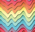 Seamless pattern of wavy colored paper Royalty Free Stock Photo