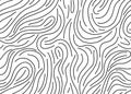 Seamless pattern from wavy doodle lines. Squiggle background. Hand drawn black scribble brush strokes and curved lines