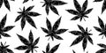 Marijuana seamless pattern Weed cannabis leaf camouflage scarf isolated repeat wallpaper tile background white